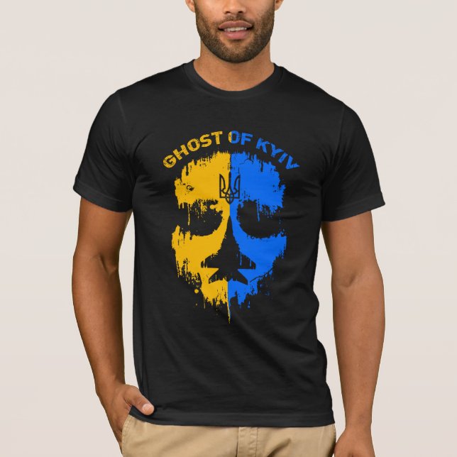 Ghost of Kyiv Ukrainian flag fighter jet pilot     T-Shirt (Front)