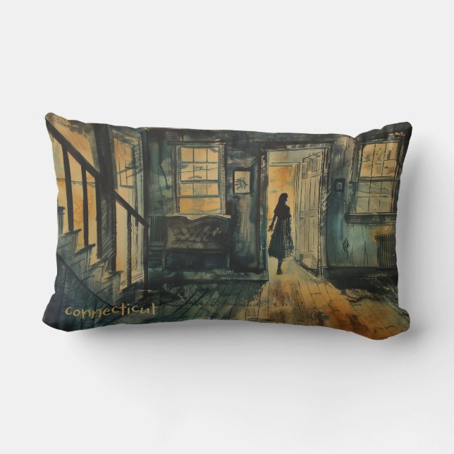 Ghost of Litchfield Throw Pillow (Back)