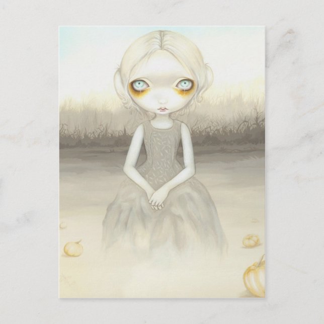 "Ghost of the Pumpkin Patch" Postcard (Front)