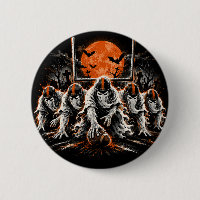Ghost Offensive Line Halloween Football Art