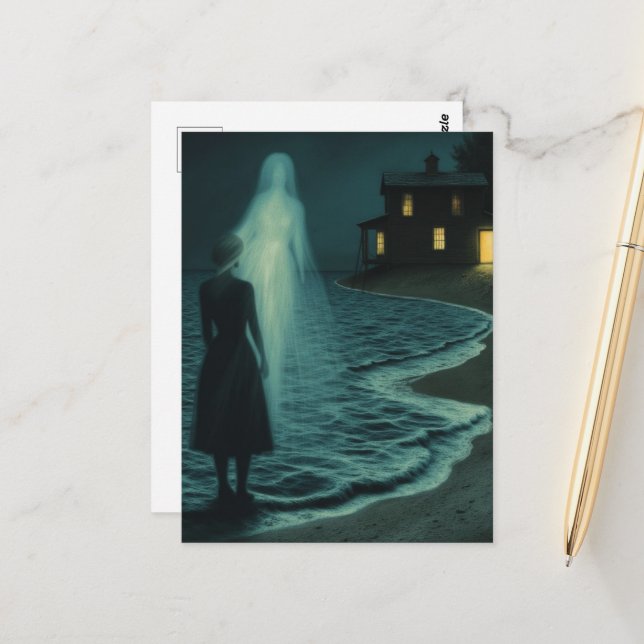Ghost on the Beach Postcard (Front/Back In Situ)