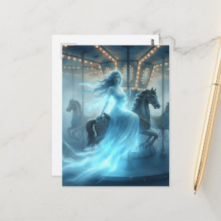 Ghost on the Carousel Postcard
