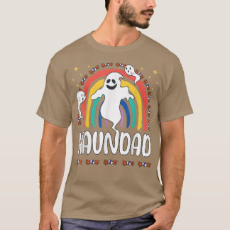 Ghost Papa Dad  Funny Family Rainbow Costume Hallo T-Shirt