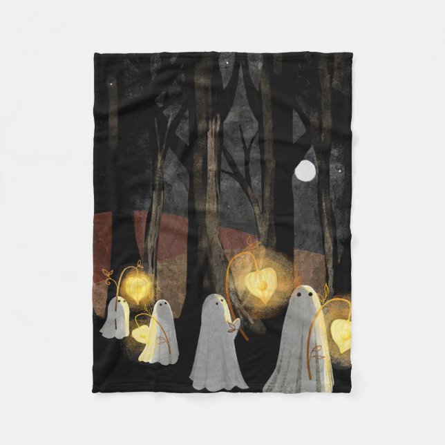 Ghost Parade Fleece Blanket (Front)