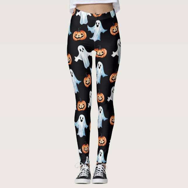 Ghost Party In Black Leggings (Front)