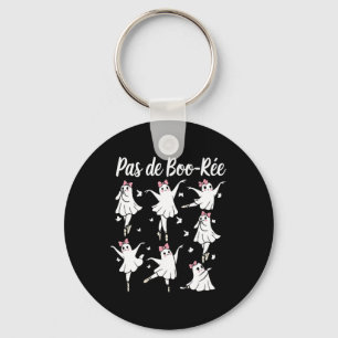 Ghost Pas De Boo-rée Llet Dancer Spooky Halloween Key Ring