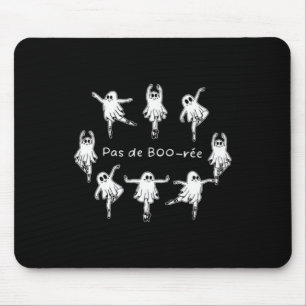 Ghost Pas De Boo-rée Llet Dancer Spooky Halloween Mouse Pad