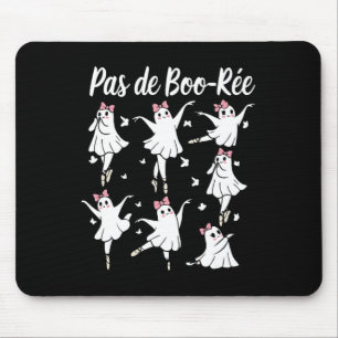 Ghost Pas De Boo-rée Llet Dancer Spooky Halloween Mouse Pad