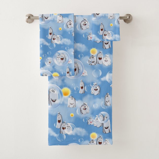 Ghost Pattern Bath Towel Set (Insitu)