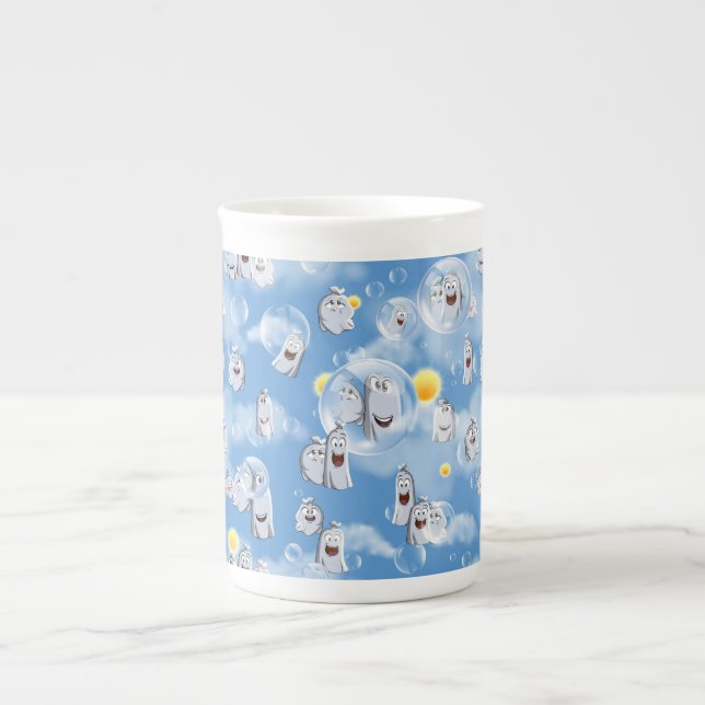 Ghost Pattern Bone China Mug (Front)