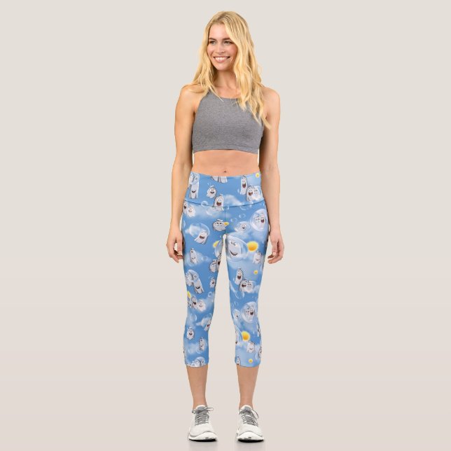 Ghost Pattern Capri Leggings (Front)