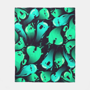 Ghost pattern fleece blanket