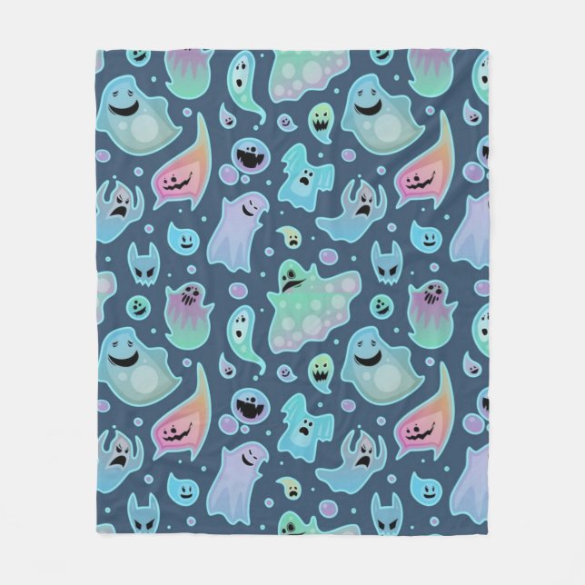 Ghost pattern fleece blanket (Front)
