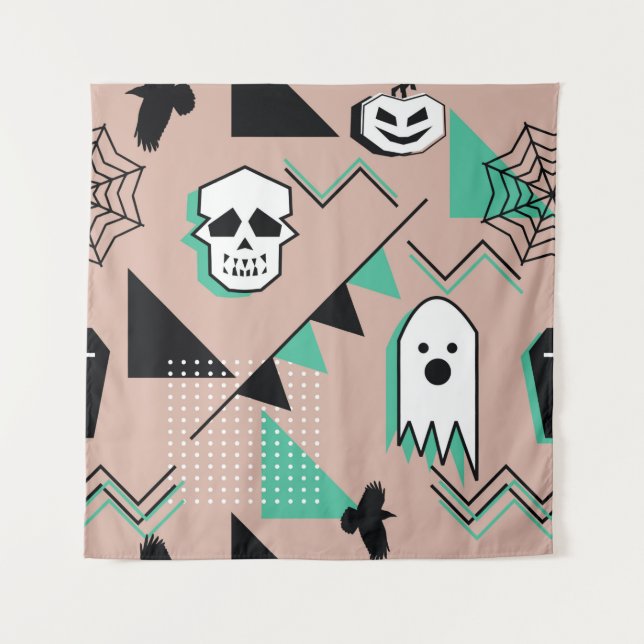 Ghost pattern,halloween theme seamless pattern wit tapestry (Front)