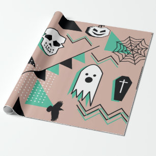 Ghost pattern,halloween theme seamless pattern wit wrapping paper