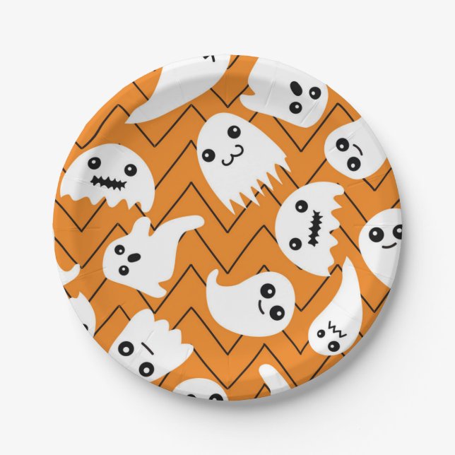 Ghost pattern paper plate (Front)