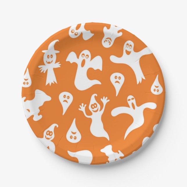 Ghost pattern paper plate (Front)