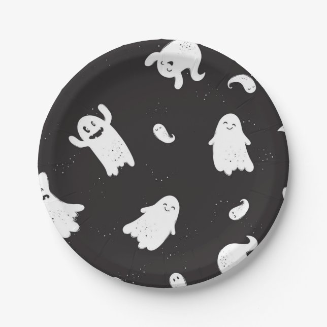 Ghost pattern paper plate (Front)