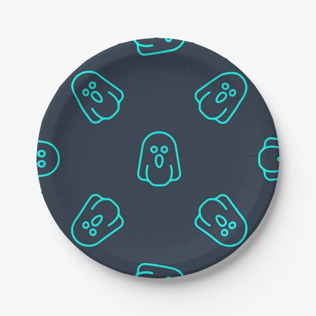 Ghost pattern paper plate (Front)