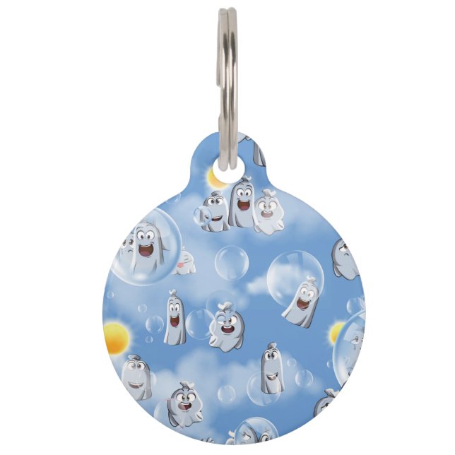 Ghost Pattern Pet Tag (Front)