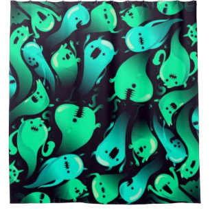 Ghost pattern shower curtain