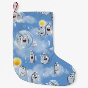 Ghost Pattern Small Christmas Stocking