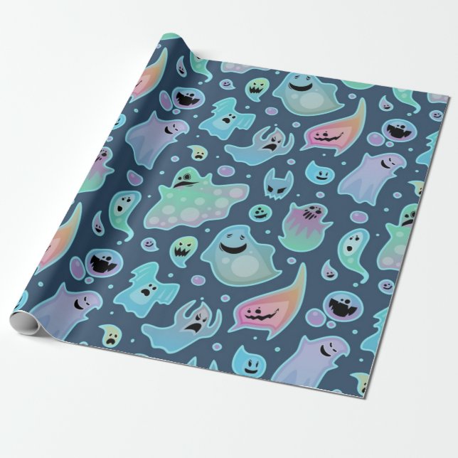 Ghost pattern wrapping paper (Unrolled)