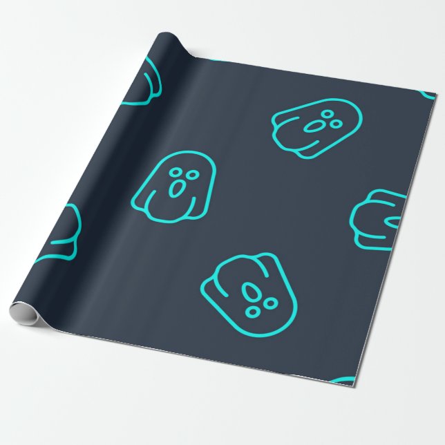 Ghost pattern wrapping paper (Unrolled)