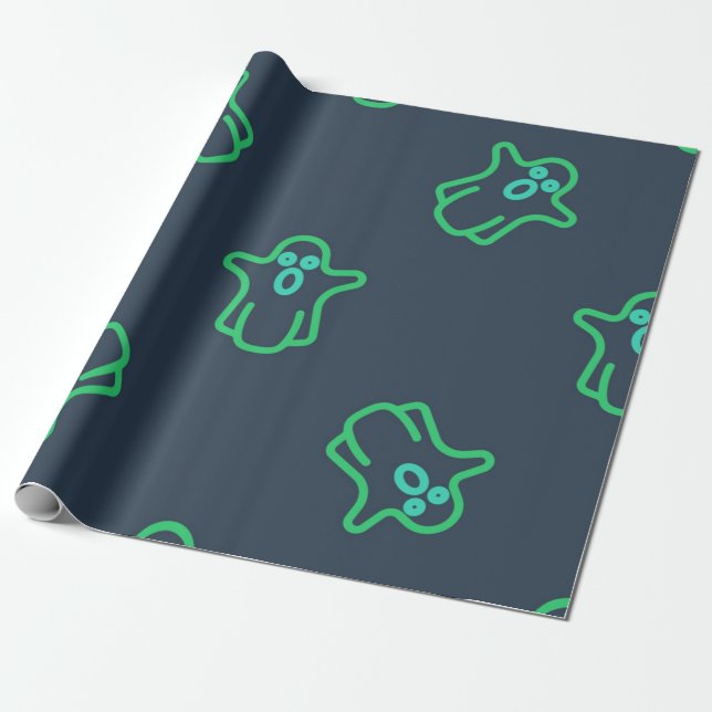 Ghost pattern wrapping paper (Unrolled)