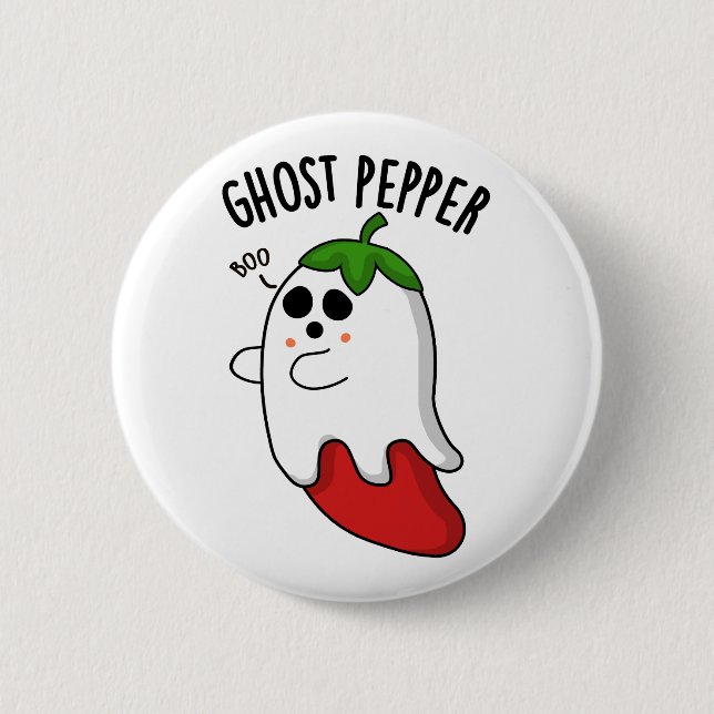 Ghost Pepper Funny Chili Pun  6 Cm Round Badge (Front)