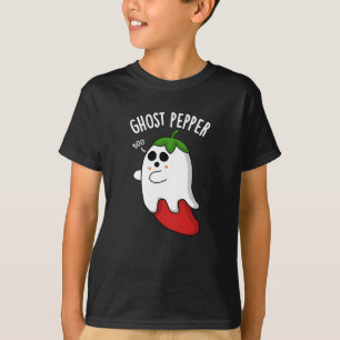 Ghost Pepper Funny Chilli Pun Dark BG T-Shirt