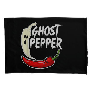 Ghost Pepper Funny Spicy Hot Halloween Ghost Peppe Pillowcase