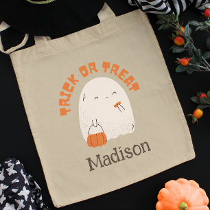 Ghost Personalized Halloween Tote Bag