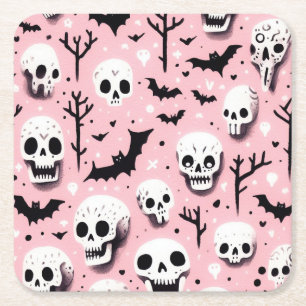 Ghost pink Helloween Wrapping Paper Sheets Square Paper Coaster