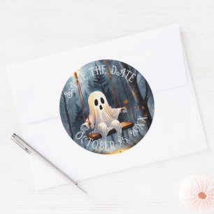 Ghost Play Save The Date Classic Round Sticker