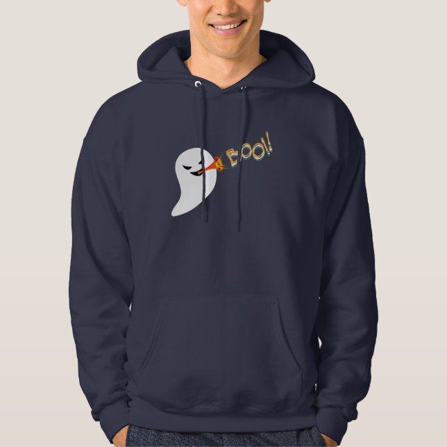 Ghost playing and singing boo hoodie (Front)