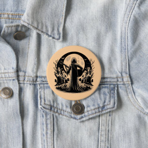 Ghost playing Guitar in graveyard dark art  7.5 Cm Round Badge