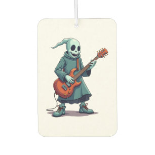 Ghost Playing Guitar � Spooky Music Halloween Tee Car Air Freshener