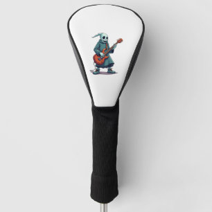 Ghost Playing Guitar – Spooky Music Halloween Tee Golf Head Cover