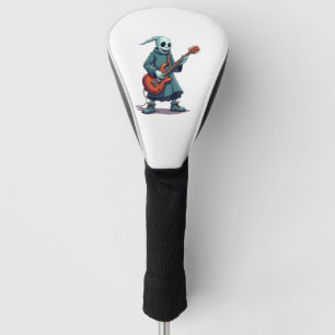 Ghost Playing Guitar � Spooky Music Halloween Tee Golf Head Cover