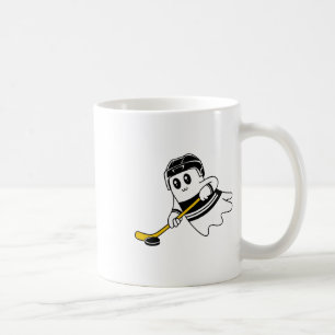 Ghost Playing Ice Hockey Halloween Costume Sports Coffee Mug