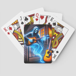 Ghost Playing the Guitar Playing Cards