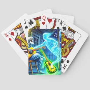 Ghost Playing the Guitar Playing Cards