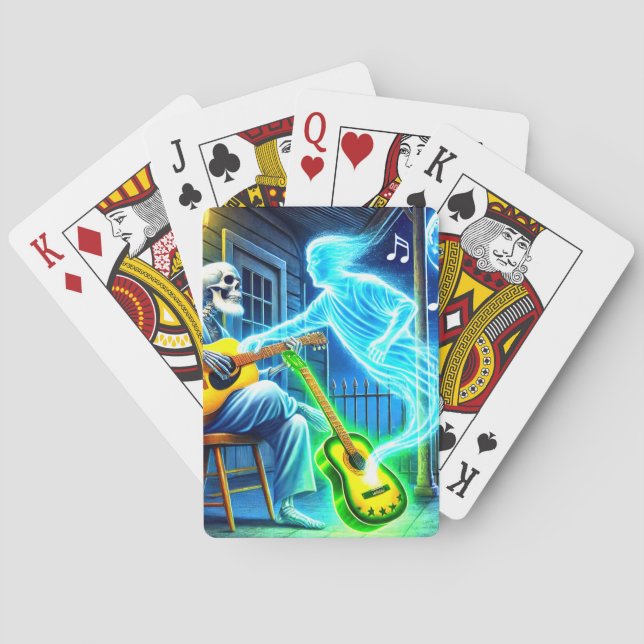 Ghost Playing the Guitar Playing Cards (Back)