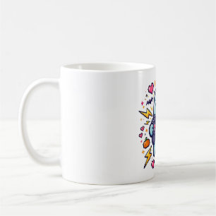 Ghost Playing Video Games Halloween Art Coffee Mug