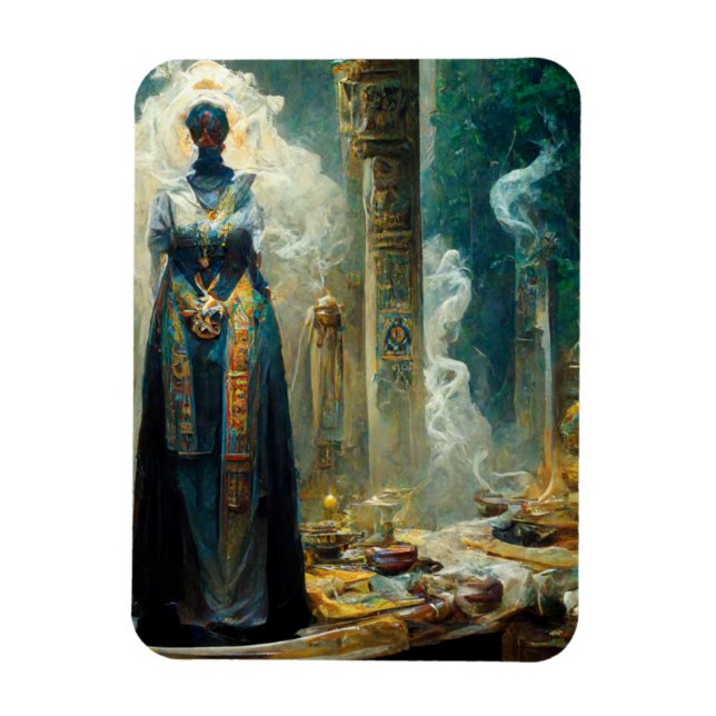 Ghost Priestess Fantasy Magnet (Vertical)