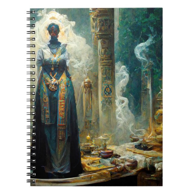 Ghost Priestess Fantasy Notebook (Front)