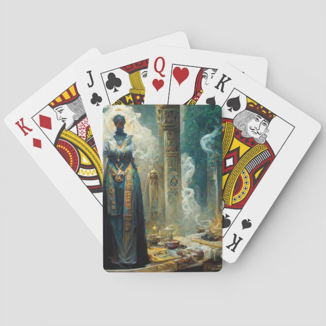 Ghost Priestess Fantasy Playing Cards (Back)