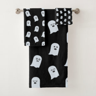 Ghost print bath towel set