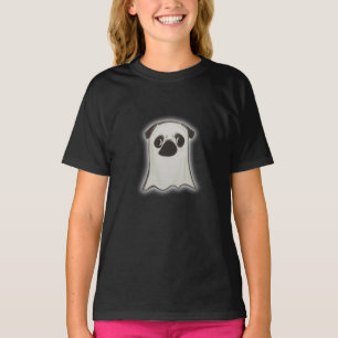 Ghost Pug – Cute Funny Halloween Dog Design T-Shirt